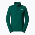 The North Face women's 100 Glacier 1/4 Zip evergreen sweatshirt