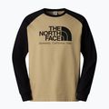 Men's The North Face Heritage khaki stone/black longsleeve