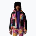 The North Face Freedom Insulated radiant poppy blowing wind print children's ski jacket 4