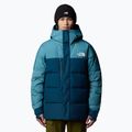 Men's ski jacket The North Face Corefire Down Windstopper Jacket midnight petrol/algae blue