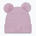 New Era Female Metalic Logo Beanie New York Yankees pastel pink
