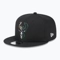 New Era Split Logo 9Fifty Milwaukee Bucks cap black 2