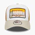 Men's New Era Patch Trucker light beige baseball cap 2