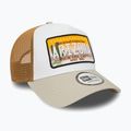 Men's New Era Patch Trucker light beige baseball cap 3