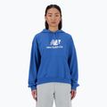 Women's New Balance French Terry Stacked Logo Hoodie blueagat