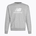 Men's New Balance Stacked Logo French Terry Crew athletic grey sweatshirt 3