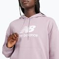 Women's New Balance French Terry Stacked Logo Hoodie icewine 4