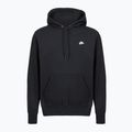 Men's sweatshirt Nike Club French Terry Pullover Hoodie black/black/white 8