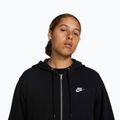 Men's sweatshirt Nike Club FZ Hoodie black/black/white 4