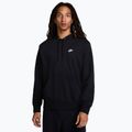 Men's sweatshirt Nike Club French Terry Pullover Hoodie black/black/white