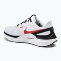 Nike Structure 25 men's running shoes white/black/light mmoke grey/fire red 3