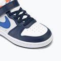 Nike Court Borough Low children's shoes Recraft white/navy/orange 7