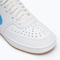 Men's Nike Court Vision Low white/gum yellow/university blue shoes 7