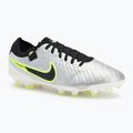 Men's football boots Nike Tiempo Legend 10 Pro FG metallic silver/volt/black