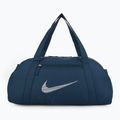 Women's training bag Nike Gym Club 24 l armory navy/ armory navy/ metallic silver