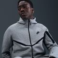 Men's sweatshirt Nike Tech Windrunner Full Zip cave dark grey heather/black 5