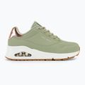 SKECHERS Uno Shimmer Away sage/rose gold/mesh women's shoes 3