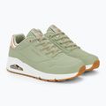 SKECHERS Uno Shimmer Away sage/rose gold/mesh women's shoes 5