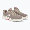 Women's SKECHERS Go Walk 7 Clear Path taupe/pink shoes 4