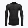 Men's Smartwool Intraknit Thermal Merino Base Layer 1/4 Zip black/white thermal sweatshirt
