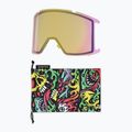 Smith Squad XL artist series tallboy/red mirror/storm yellow flash ski goggles 6