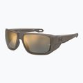 Men's Under Armour Attack MD S3 brwn metlzed/gold mirror oleophobic sunglasses 2