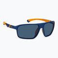 Men's Polaroid PLD 7058/S matte blue/blue polarised high contrast sunglasses