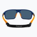 Men's Polaroid PLD 7058/S matte blue/blue polarised high contrast sunglasses 5