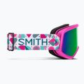 Ski goggles Smith Snowday Jr vivid pink hearts/green sol-x mirror 4