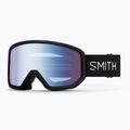 Ski goggles Smith Transfer black/blue sensor mirror