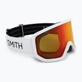 Ski goggles Smith Transfer white/red sol-x mirror