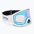 Ski goggles Smith Transfer white/blue sensor mirror