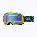 Children's ski goggles Smith Daredevil Jr electric lime left turn/blue sensor mirror 5