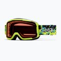 Children's ski goggles Smith Daredevil S3 electric lime slime/green solx mirror antifog
