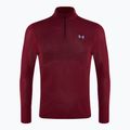 Men's Under Armour Seamless Stride 1/4 Zip running sweatshirt racer red/reflective