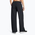 Women's trousers Under Armour Rival Wide Leg black / white 3