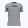 Men's Under Armour Sliced Wordmark 60/40S mod gray/tech blue training t-shirt