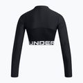 Women's Under Armour Heat Gear Rib 1/4 Zip training top black/black/white 3