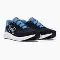 Under Armour Charged Pursuit 3 Big Logo women's running shoes black/horizon blue/white 8