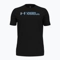 Men's Under Armour Sliced Wordmark 60/40S black/horizon blue training shirt