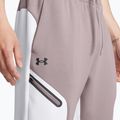 Men's Under Armour Unstoppable Fleece tetra gray/white/black trousers 4