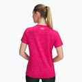 Women's training T-shirt Under Armour Tech C-Twist shaded fuchsia/white 2