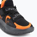 Under Armour Flow Futr X 4 UAA basketball shoes black/castlerock/blaze orange 7