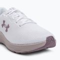 Women's running shoes Under Armour Charged Pursuit 4 white/white/purple prime 7