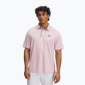 Under Armour Tech Polo prime pink/pitch gray men's polo shirt