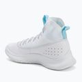 Under Armour CURRY 4 FLOTRO basketball shoes white/stream/metallic silver 3