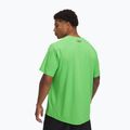 Men's training T-shirt Under Armour Tech Textured cyber green/green spark/black 2