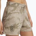 Women's shorts Under Armour Project Rock Terry city khaki / hyper green 4