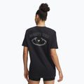 Women's T-shirt Under Armour Project Rock Campus black/white clay/hyper green 2