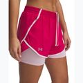 Women's running shorts Under Armour Fly By 2in1 shaded fuchsia / prime pink / reflective 4